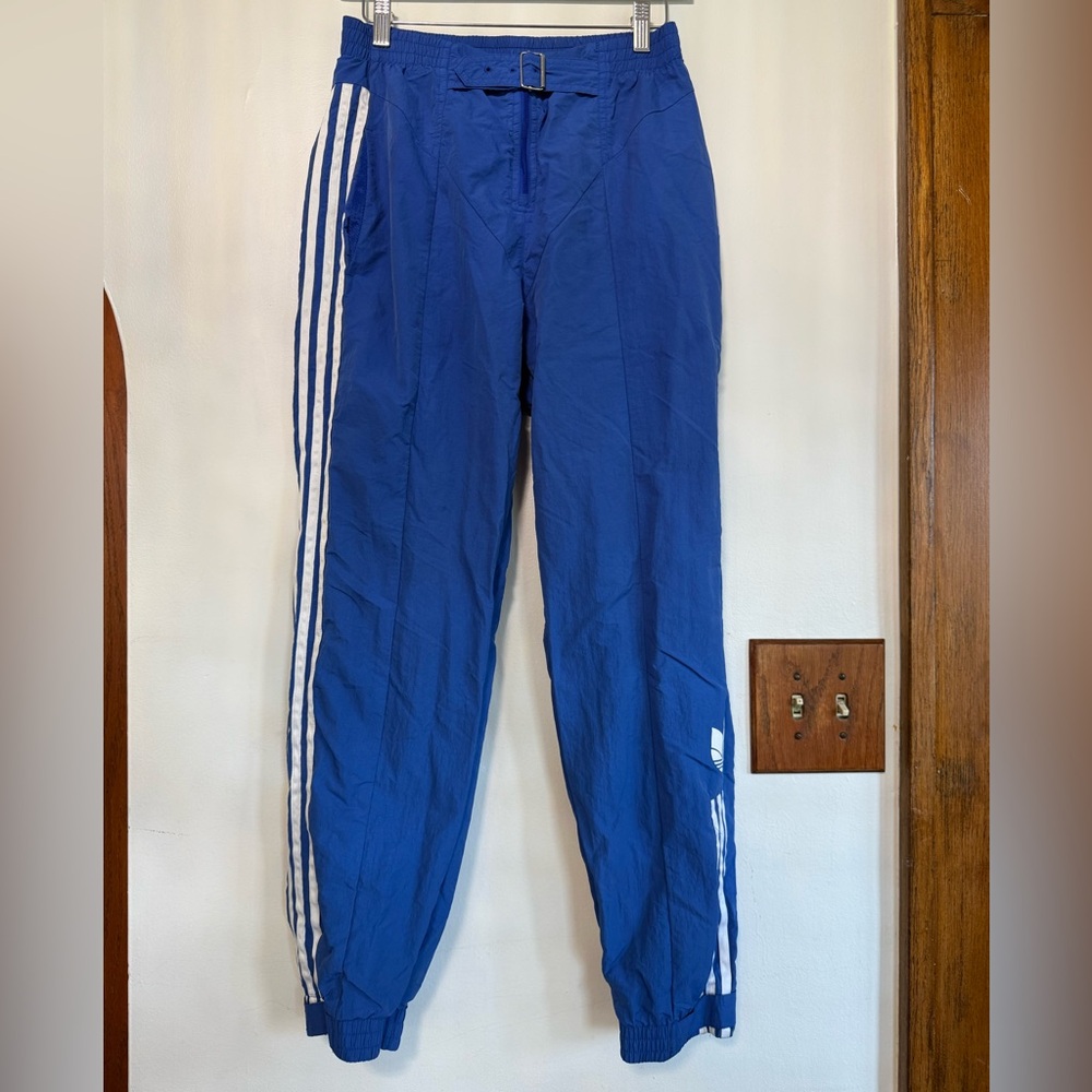 adidas Blue Joggers with White Stripes